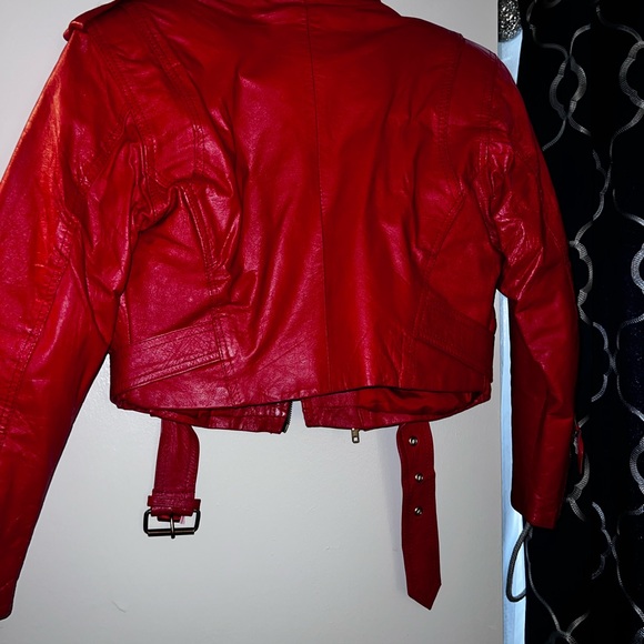 Vintage Genuine Leather red jacket - Picture 8 of 16